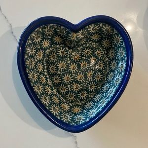 Polish pottery heart